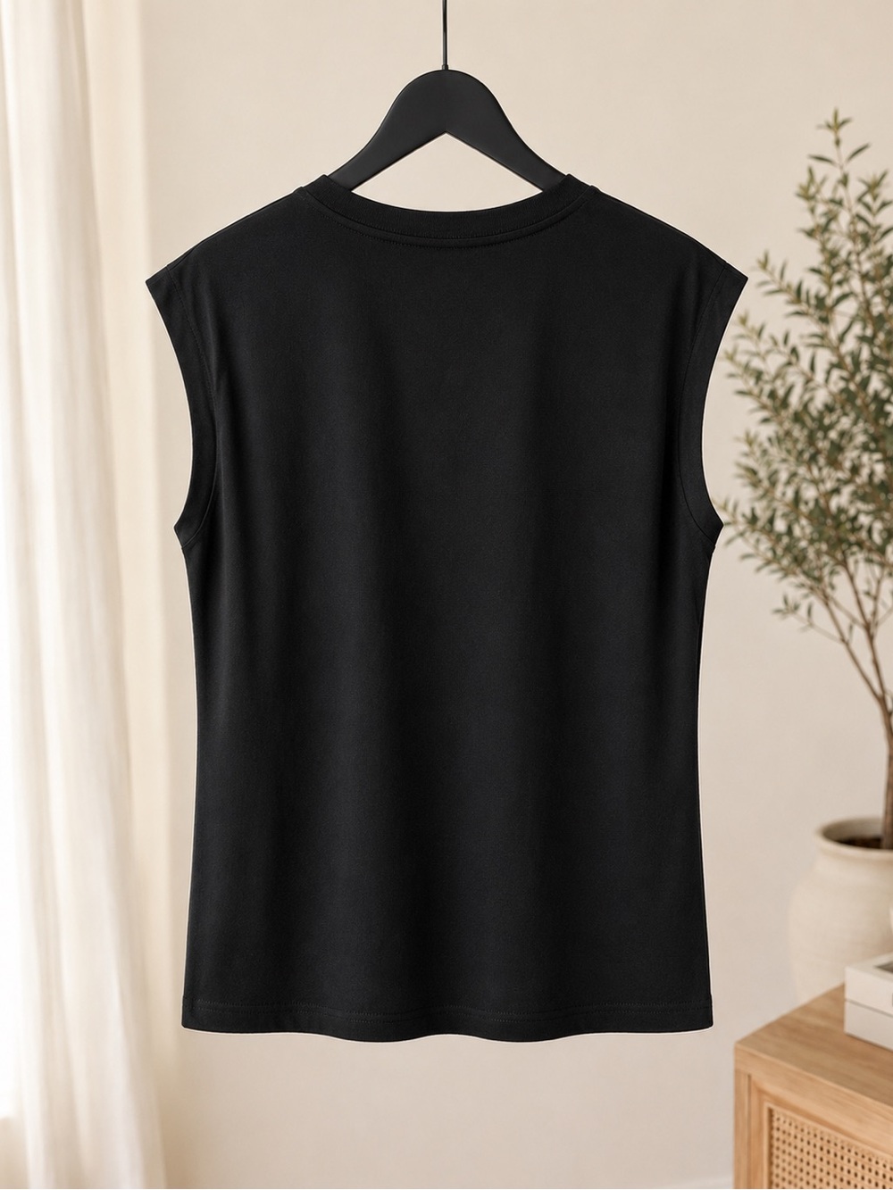 H&M Black Sleeveless Muscle Tee Top XS - Picture 4 of 5